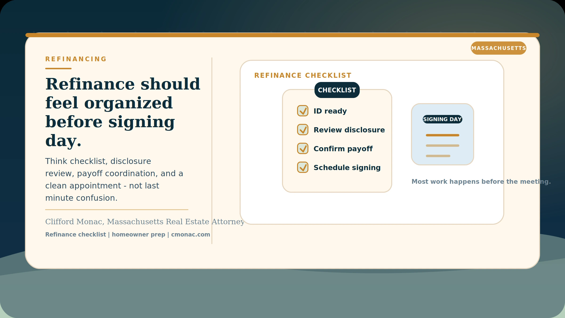 Refinance Closing Checklist: What Homeowners Can Expect visual guide